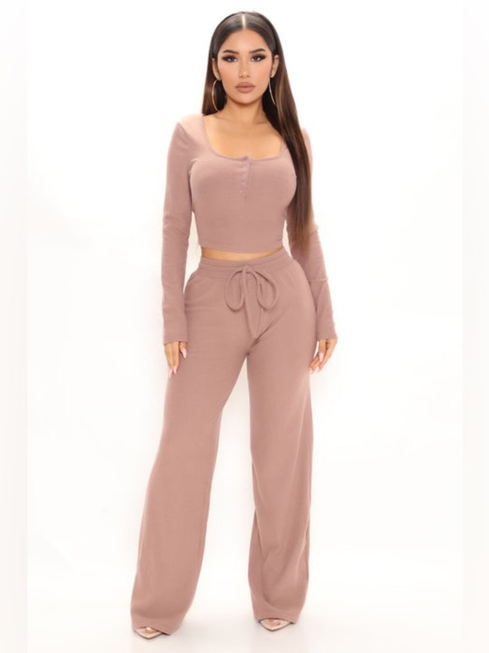 Fashion Nova Ribbed Pant Set